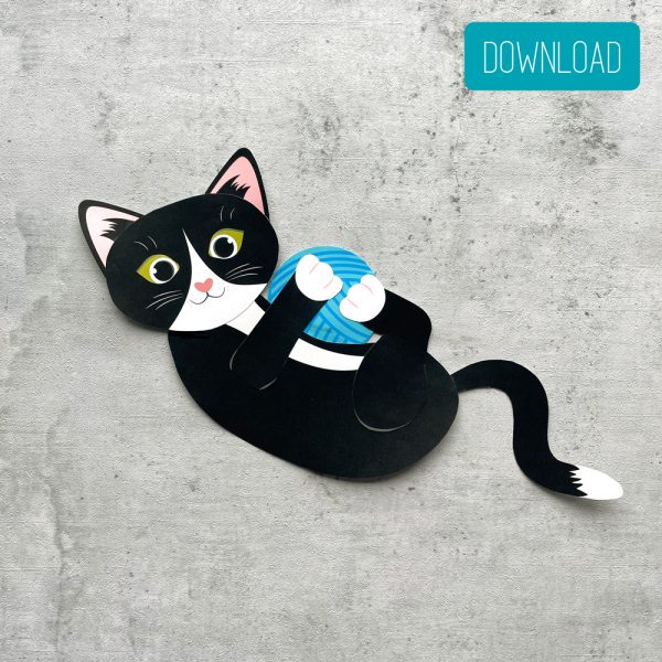 Katze Lilly Bastelbogen