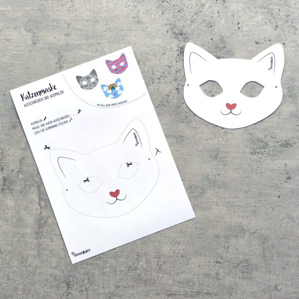 Katzenmaske Bastelbogen – Bild 2