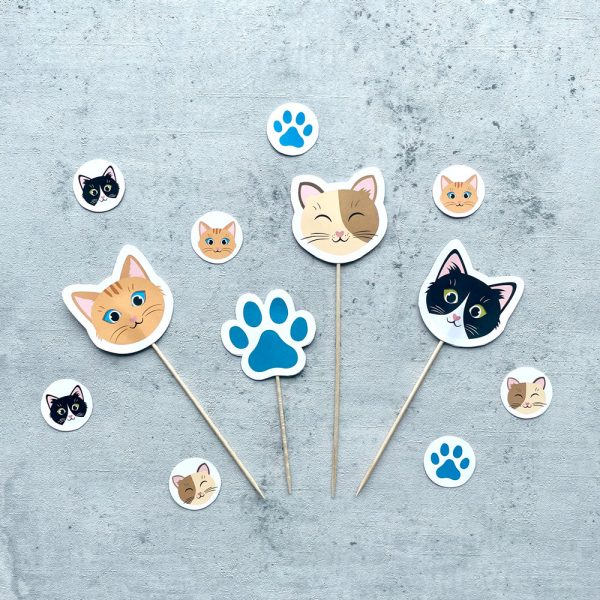 Katze Caketopper und Tischkonfetti – Bild 3