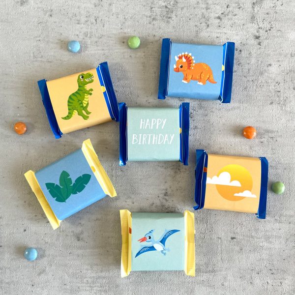 Gastgeschenk aus Schokolade am Dino Kindergeburtstag