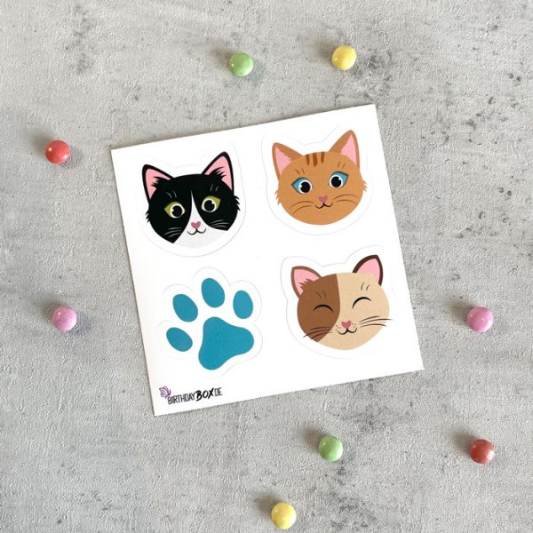 Stickerbogen Katzen Geburtstag