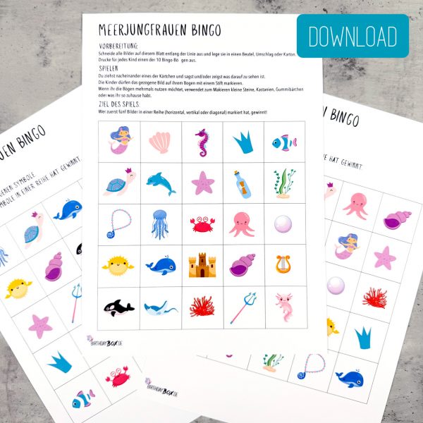 Meerjungfrauen Bingo