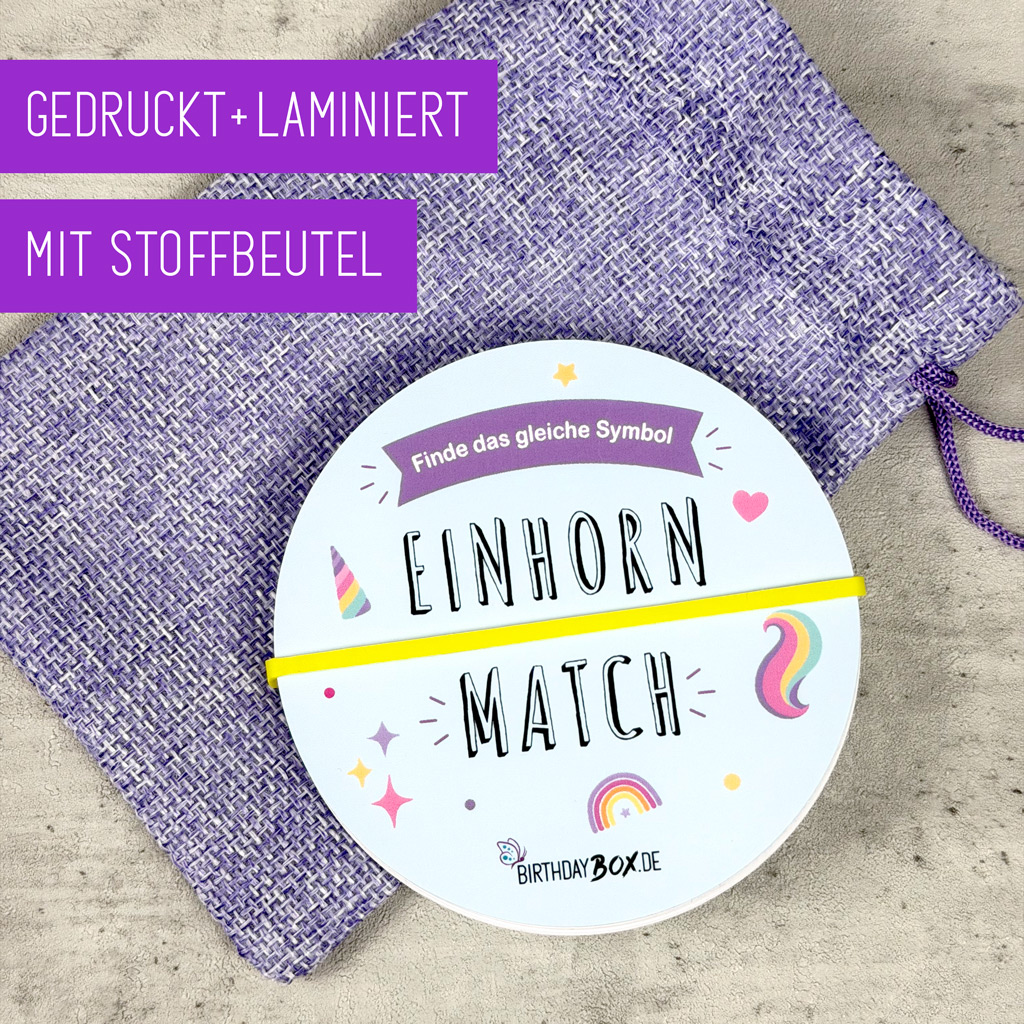 Einhorn Match Spiel